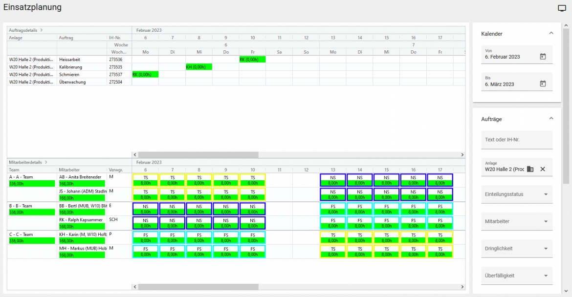 Resource Planning in the ispro-NG Web Portal